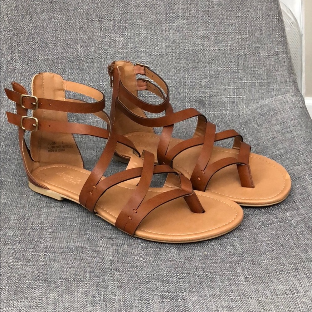 Caged Brown Sandals - NEVER WORN
